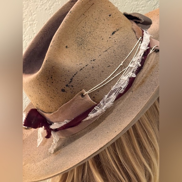 Olive & Pique - Western Cowboy Hat, 100% Wool hand painted NEW or best offer main image 6